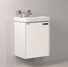 Тумба с раковиной подвесная Акватон Йорк 1A170901YOAY0 50 см с одной распашной дверцей