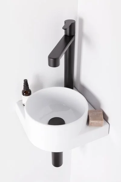 Смеситель для раковины Ravak Puri черный матовый X070182 (детальная фотография), для раковины