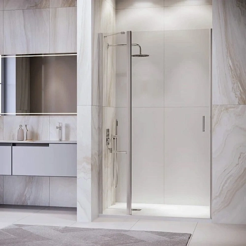 Душевая дверь в нишу RGW Leipzig LE-004 100 см профиль хром, стекло прозрачное - фото 3