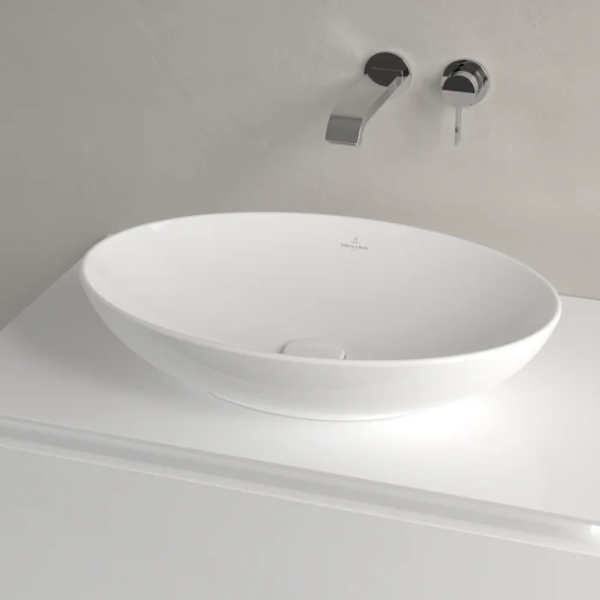 Раковина Villeroy & Boch Loop & Friends 56 см накладная 4A470001 (детальная фотография), одинарные