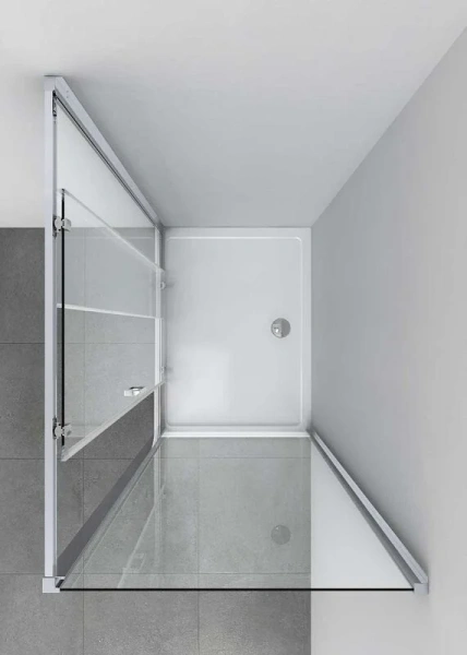 Душевой уголок Vincea Alpha 120х90 см профиль черный, стекло прозрачное VSR-3AL9012CLB (детальная фотография), прозрачные