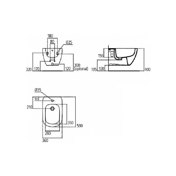 Биде подвесное Ideal Standard i.life белое T461501 (детальная фотография), современные, hi-tech