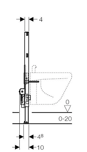 Инсталляция для биде Geberit Duofix металлическая 111.524.00.1 (детальная фотография), настенные, напольные