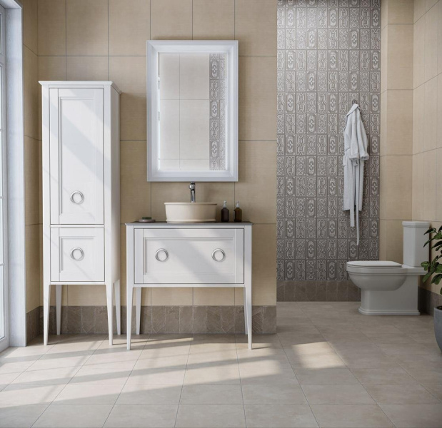 Шкаф-пенал напольный Kerama Marazzi Plaza Classic 50 см белый матовый PL.CN.175\WHT.M (детальная фотография), в наличии