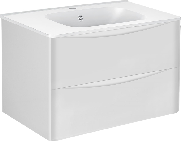 Тумба под раковину подвесная Vincea Paola 79 см G.White VMC-2P800GW (детальная фотография), современная, hi-tech