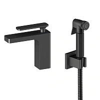 Смеситель с гигиеническим душем черный Timo Torne 4360 03G