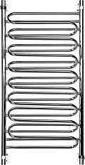 Полотенцесушитель водяной Ника Curve 100x60 см хром