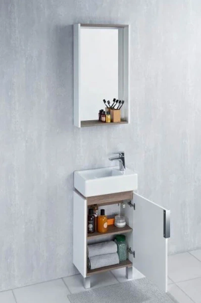 Зеркало с подсветкой Акватон Бэлла 46 см в раме 1A221702BBAZ0 (детальная фотография), современные, hi-tech