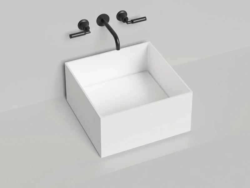 Раковина Salini Armonia Square 02 45 см квадратная 130512G (детальная фотография)