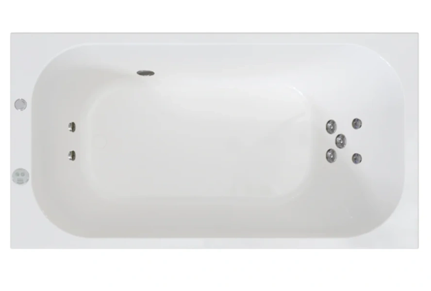 Акриловая ванна Радомир Прованс 1-01-2-0-1-193К, 170 x 75 см, каркас, фронтальный экран, сифон, слив-перелив автомат в комплекте, белая/хром (детальная фотография), акриловые