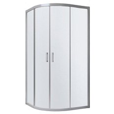 Душевой уголок профиль матовый хром стекло сатин Vegas-glass