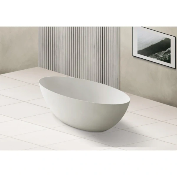 Ванна из искусственного камня Abber Stein 170x80 см отдельностоящая AS9625-1.7 (детальная фотография), современныe, hi-tech