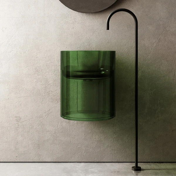 Раковина Abber Kristall 42 см зеленая AT2704Emerald (детальная фотография)