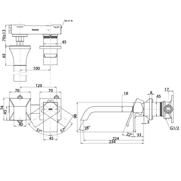 Схема (детальная фотография), для раковины