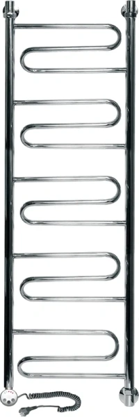 Полотенцесушитель электрический Ника Curve ЛЗ 120/40 см с терморегулятором (детальная фотография)