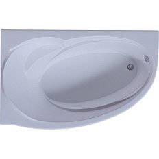 Ванна акриловая Акватек Бетта 160x97 см левая, вклеенный каркас