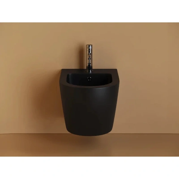Биде подвесное Ceramica Nova Uno чёрный матовый CN11002MB (детальная фотография), в наличии