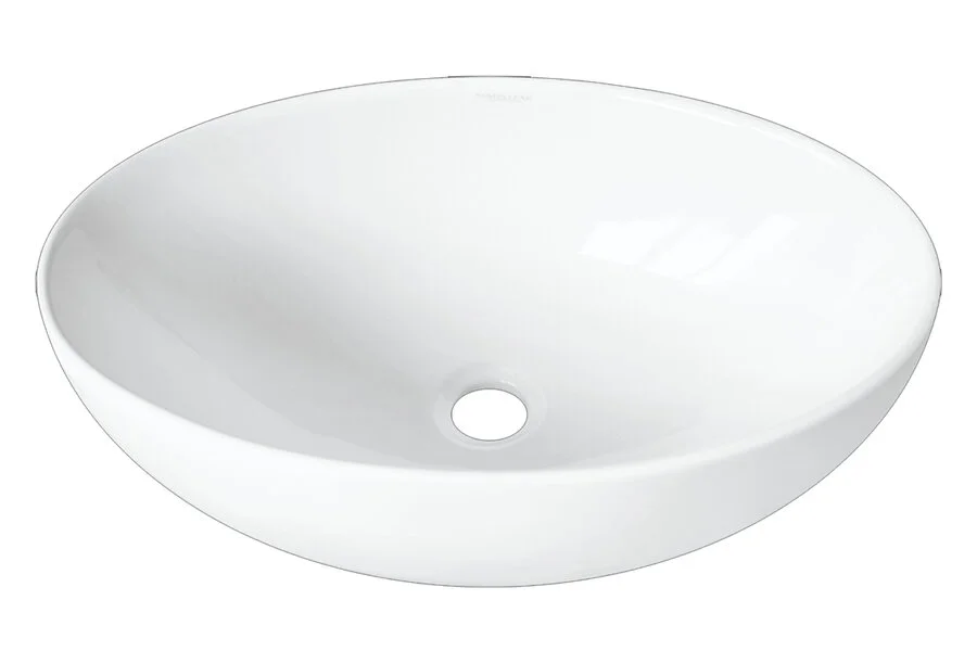 Раковина Sanita Luxe Ringo 53 см накладная WB.CT/Ringo/53-N.Slim/WHT.G/S1 (детальная фотография), накладные (на столешницу)