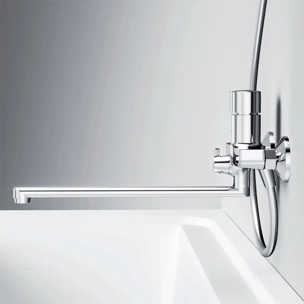 Смеситель для ванны Am.Pm X-Joy хром F85A90500 (детальная фотография), порционно нажимные