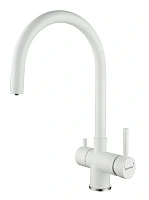 Смеситель для кухни Paulmark Heller белый матовый