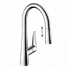 Смеситель для кухни Hansgrohe Talis 73851 с выдвижным изливом