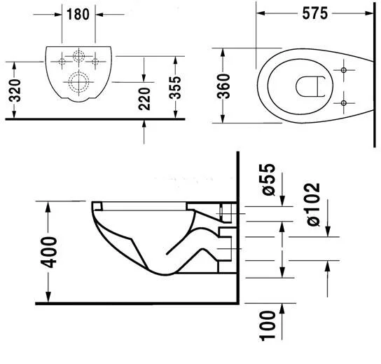 Унитаз подвесной Duravit Duraplus 2547090000 (детальная фотография), подвесные