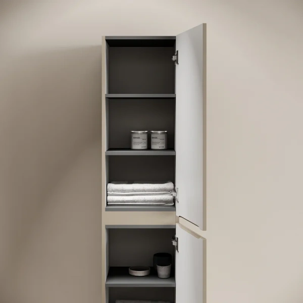 Шкаф-пенал подвесной Sancos Code 35 см серо-бежевый PCD35GB (детальная фотография), бежевые