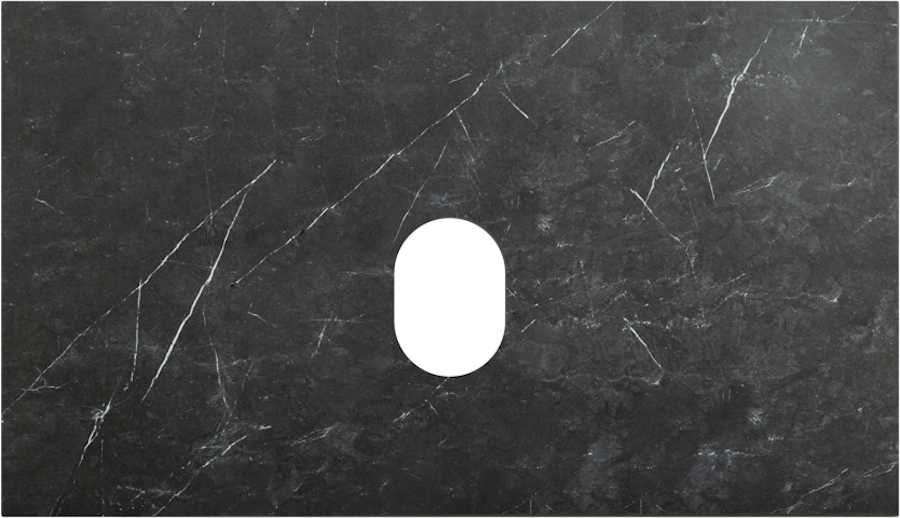 Столешница BelBagno 80 см без отверстия под смеситель, marmo nero opaco KEP-80-MNO-W0 (детальная фотография)