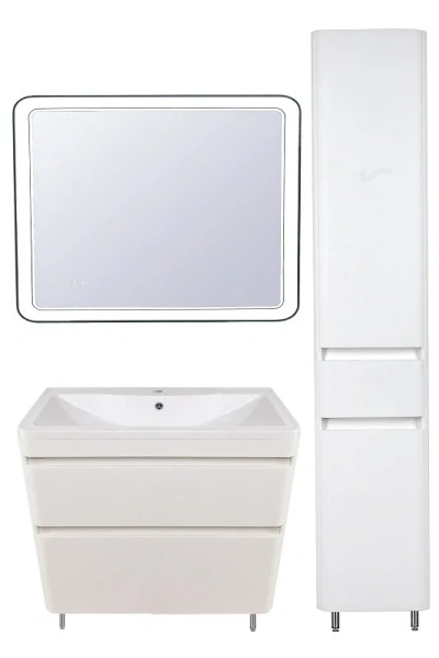 Тумба под раковину напольная Style Line Атлантика 90 см белая СС-00002212 (детальная фотография), комплект (набор)