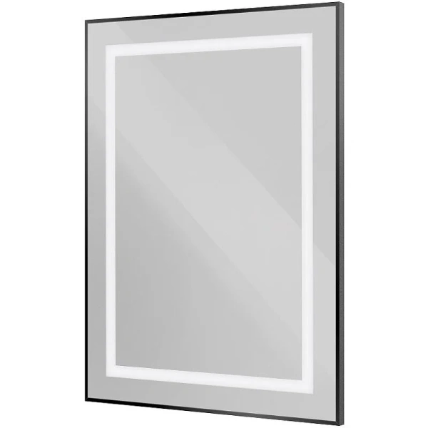 Зеркало с подсветкой BelBagno Kraft 60 см черное SPC-KRAFT-600-800-SENS-NERO (детальная фотография), прямоугольные