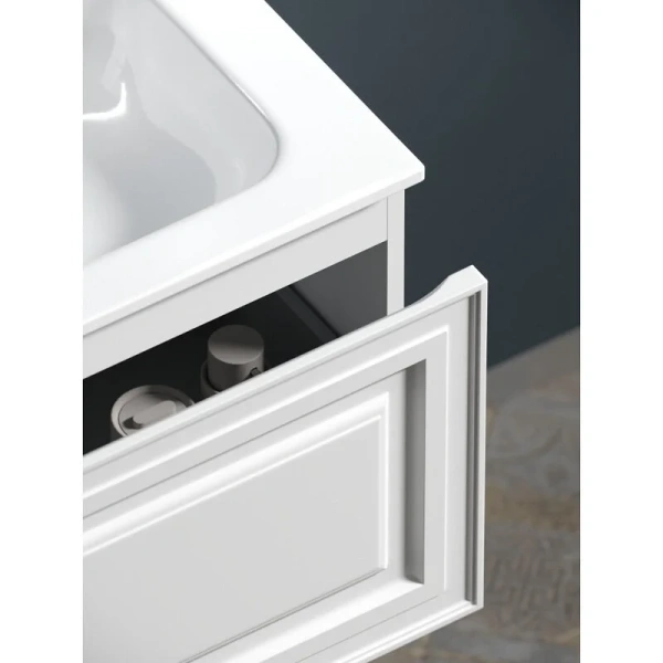 Тумба под раковину подвесная Sancos Very 120 см bianco VR120W (детальная фотография), моноблок