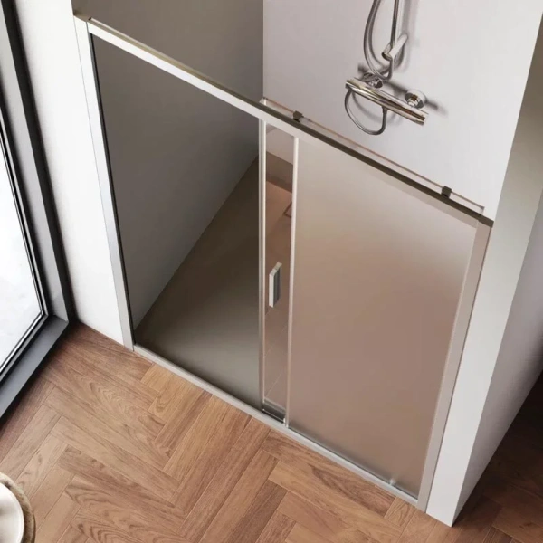 Душевая дверь в нишу AM.PM Gem Solo 120 см профиль хром стекло матовое W90G-120-1-195MM (детальная фотография), раздвижные