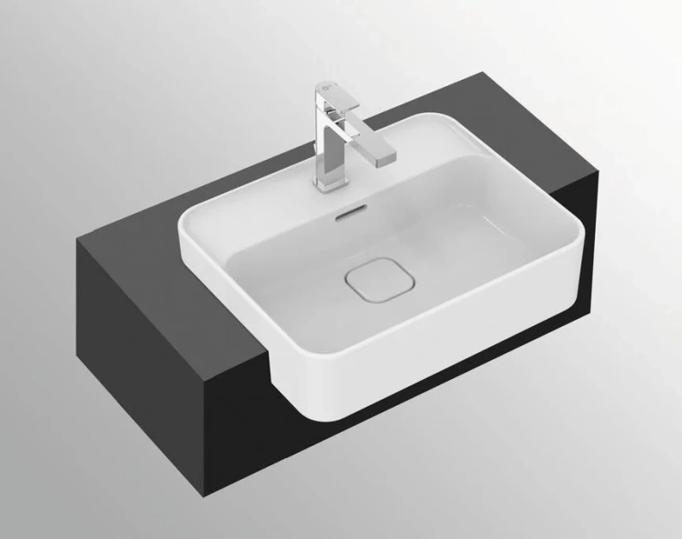 Раковина Ideal Standard Strada II 50 см евро белая, с отверстием перелива T299301 (детальная фотография), накладные (на столешницу), пристенные