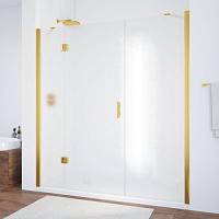 Душевая дверь профиль золотой стекло шиншилла Vegas-glass