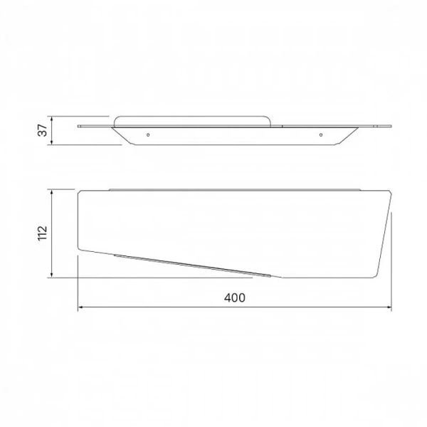 Полочка для ванной IDDIS Slide нержавеющая сталь SLIBS00i44 (детальная фотография), современные, hi-tech