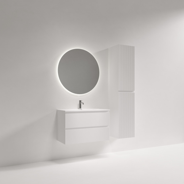Тумба под раковину подвесная Sancos Snob R 80 см bianco SNR80/39W (детальная фотография), 80 см