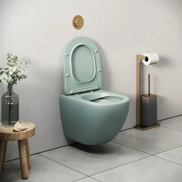 Унитаз подвесной Grossman Color мятный матовый GR-4455MNMS (детальная фотография) index_1