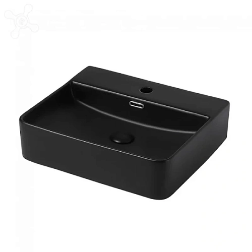 Раковина Abber Rechteck 50 см черная матовая - фото 2