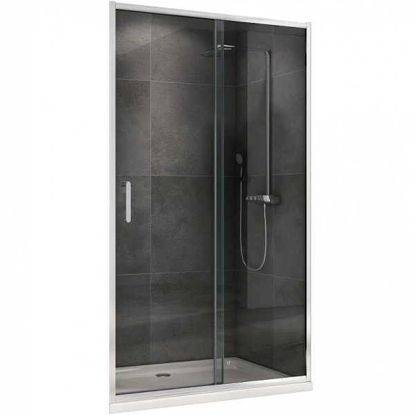 Душевая дверь в нишу Abber Schwarzer Diamant 100 см стекло прозрачное AG301005 (детальная фотография)