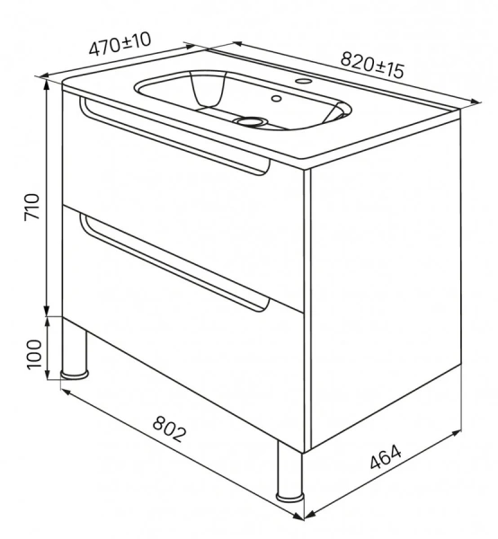 Тумба с раковиной напольная IDDIS Edifice EDI80WFi95K 80 см с доводчиками (детальная фотография), в наличии, нет в наличии
