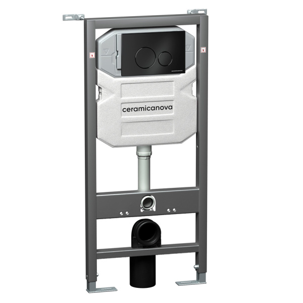 Инсталляция для унитаза Ceramica Nova Envision кнопка черная матовая CN1001B (детальная фотография)