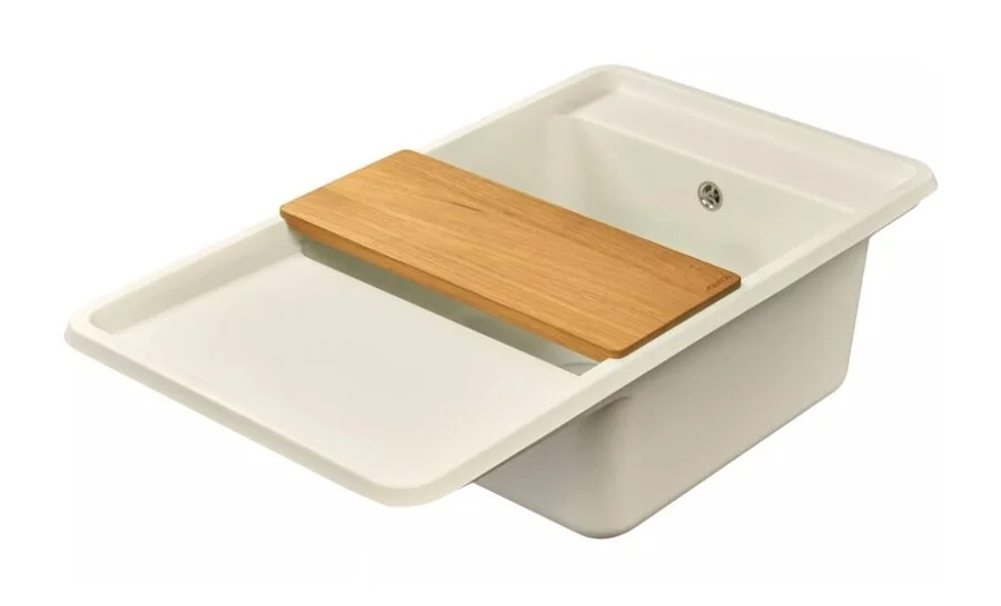 Мойка для кухни Акватон Беллис 87 см жемчуг 1A724832BS240 (детальная фотография), прямоугольной формы