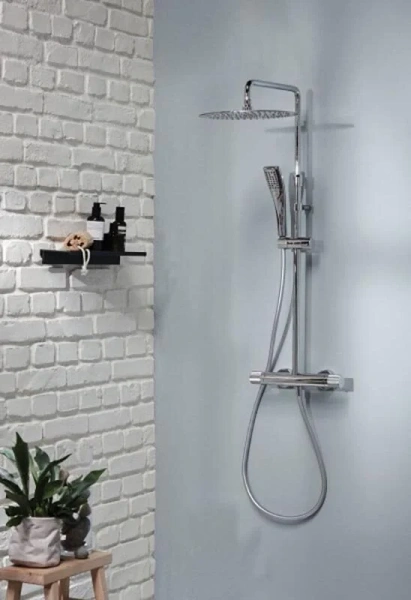 Душевая стойка Jacob Delafon Rivoli термостатическая E26587-CP (детальная фотография), хром