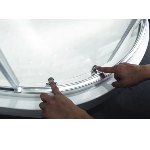 Душевой уголок Cezares Anima 90х90 см рифленое стекло ANIMA-W-A-2-90-P-Cr (детальная фотография), современные, hi-tech