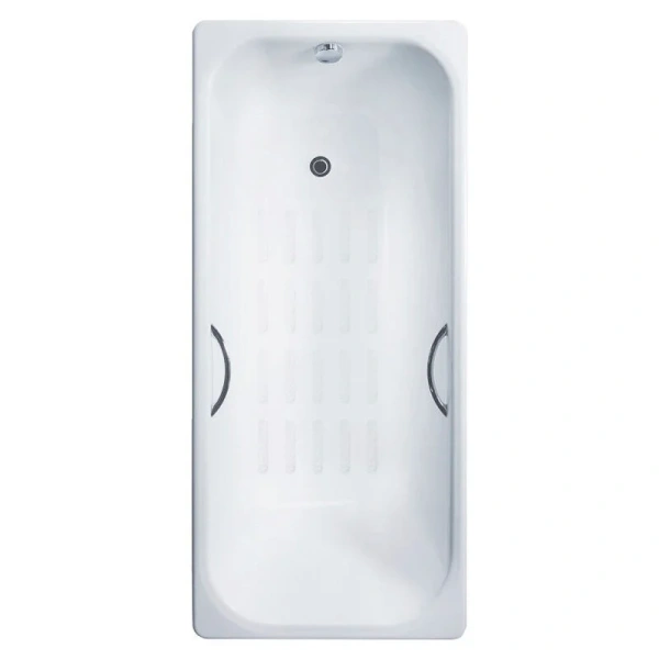 Ванна чугунная Delice Aurora 170х70 см с антискользящим покрытием, с отверстиями под ручки DLR230605R-AS (детальная фотография)