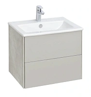 Тумба под раковину подвесная Акватон Сохо 60 см слэйт/галька серая