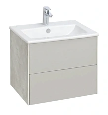 Тумба под раковину подвесная Акватон Сохо 60 см слэйт/галька серая