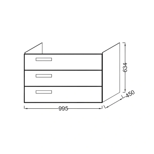 Тумба с раковиной подвесная Jacob Delafon Rythmik EB1310 100 см с ящиками (детальная фотография), в наличии, по запросу, нет в наличии
