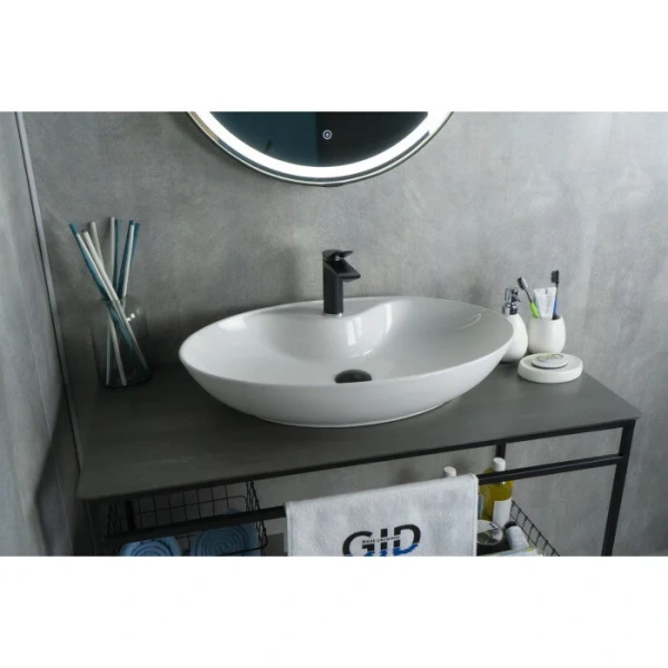 Раковина GID Lago N9438 65 см белая 51151 (детальная фотография), 65 см