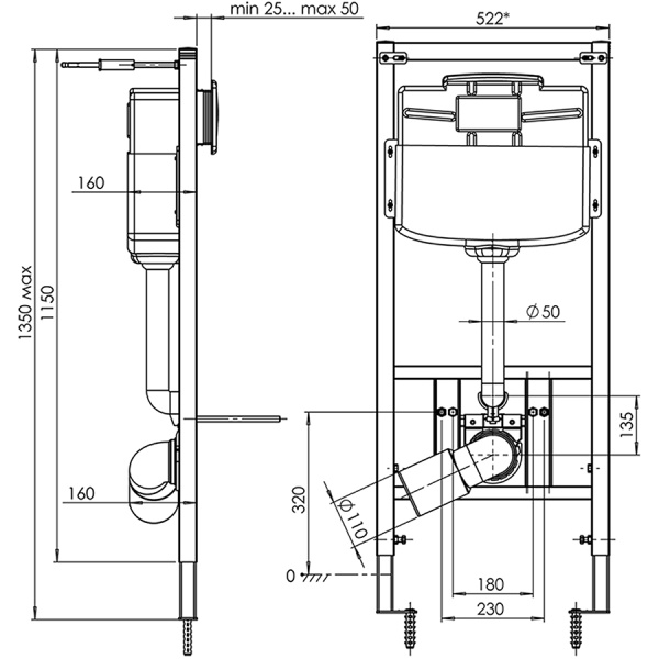 Схема (детальная фотография), для унитаза